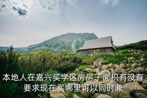 本地人在嘉兴买学区房房子面积有没有要求现在买哪里可以同时兼