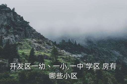 开发区一幼丶一小,一中 学区 房有哪些小区