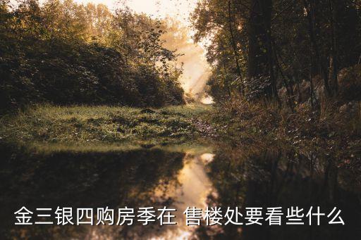 金三银四购房季在 售楼处要看些什么