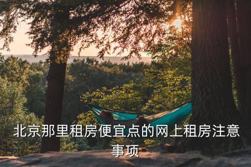  北京那里租房便宜点的网上租房注意事项