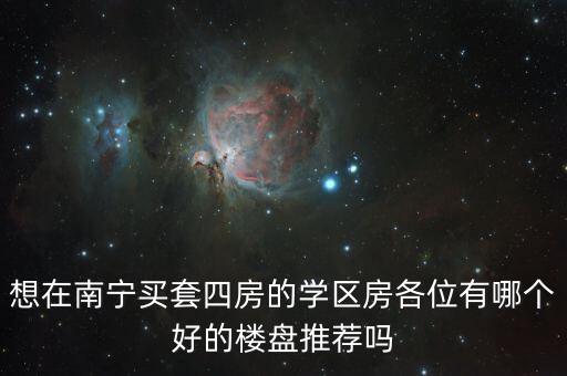 想在南宁买套四房的学区房各位有哪个好的楼盘推荐吗