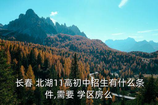 长春北湖哪些是学区房