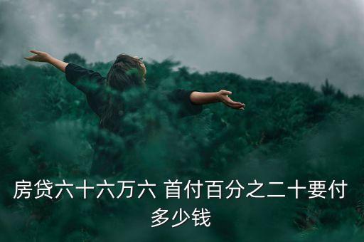 首付66万的学区房多少钱