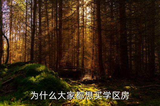 为什么那么看中学区房，为什么大家都想买学区房