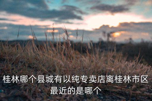 桂林哪个县城有以纯专卖店离桂林市区最近的是哪个