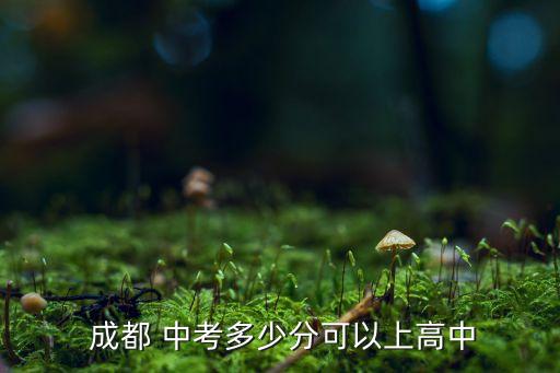  成都 中考多少分可以上高中