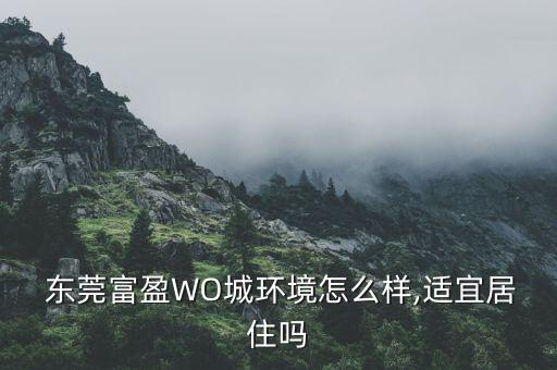  东莞富盈WO城环境怎么样,适宜居住吗