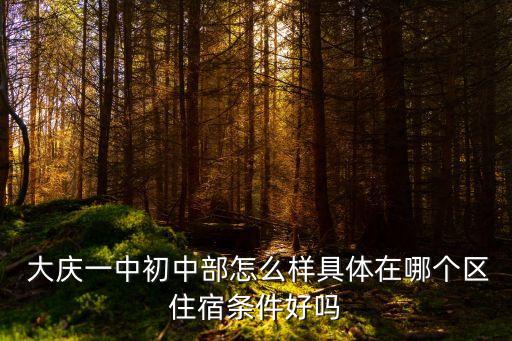  大庆一中初中部怎么样具体在哪个区住宿条件好吗