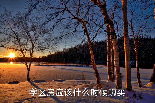 初中学区房什么时候买，孩子小升初什么时候买学区房今合适