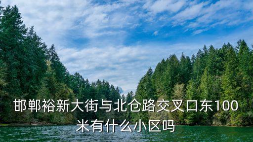 邯郸裕康小区是什么学区房，邯郸裕新大街与北仓路交叉口东100米有什么小区吗