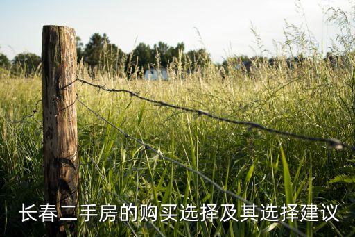  长春二手房的购买选择及其选择建议
