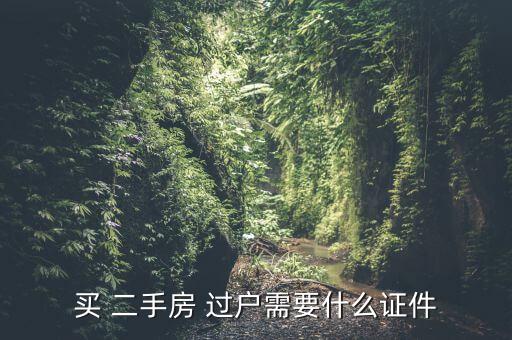 买 二手房 过户需要什么证件