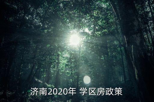 济南2020年 学区房政策