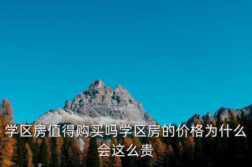 学区房值得购买吗学区房的价格为什么会这么贵