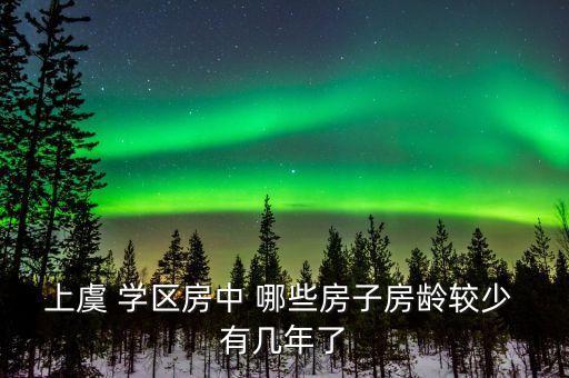 上虞 学区房中 哪些房子房龄较少 有几年了