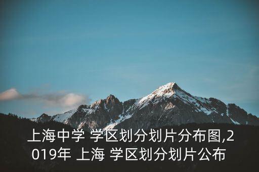  上海中学 学区划分划片分布图,2019年 上海 学区划分划片公布