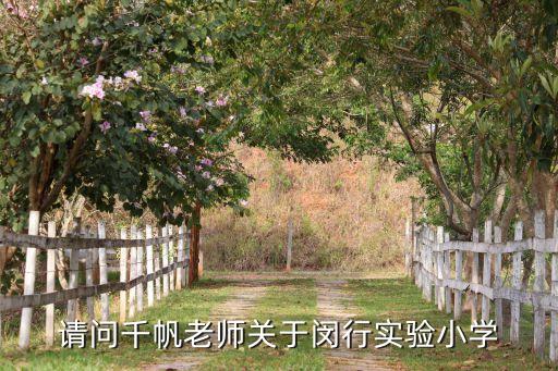 请问千帆老师关于闵行实验小学