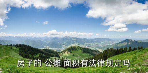 房子的 公摊 面积有法律规定吗