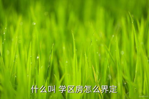 什么叫 学区房怎么界定