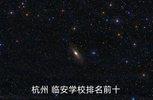 杭州 临安学校排名前十