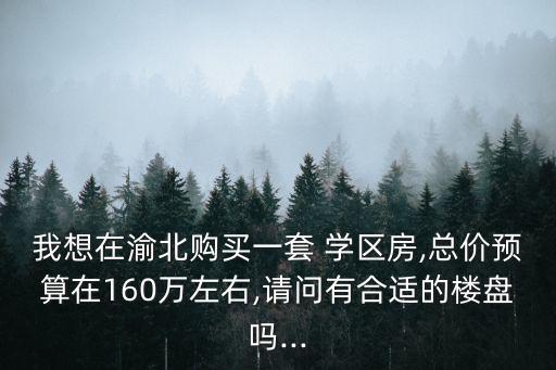 我想在渝北购买一套 学区房,总价预算在160万左右,请问有合适的楼盘吗...