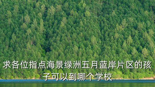 求各位指点海景绿洲五月蓝岸片区的孩子可以到哪个学校