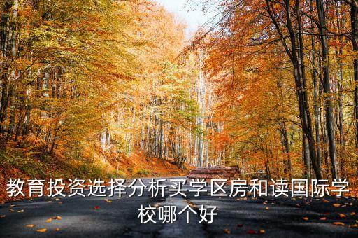 教育投资选择分析买学区房和读国际学校哪个好