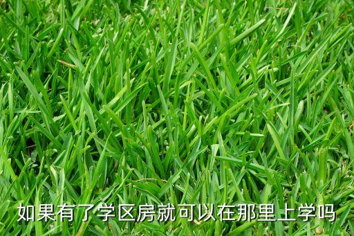 如果有了学区房就可以在那里上学吗