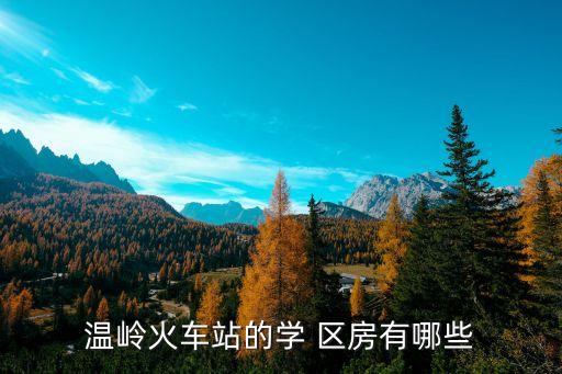 温岭火车站的学 区房有哪些