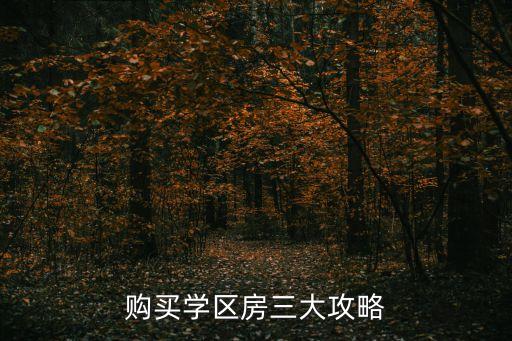 购买学区房三大攻略