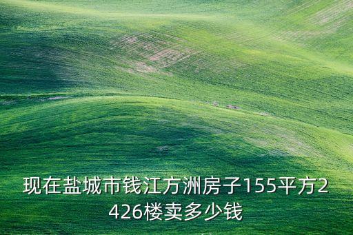 现在盐城市钱江方洲房子155平方2426楼卖多少钱