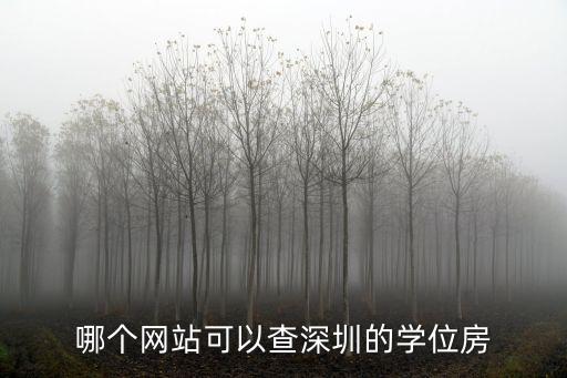 哪个网站可以查深圳的学位房