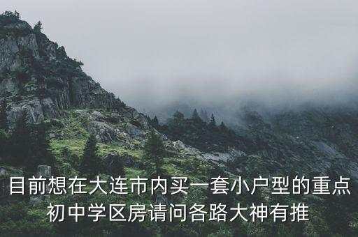 学区房小户型选择哪个好，目前想在大连市内买一套小户型的重点初中学区房请问各路大神有推