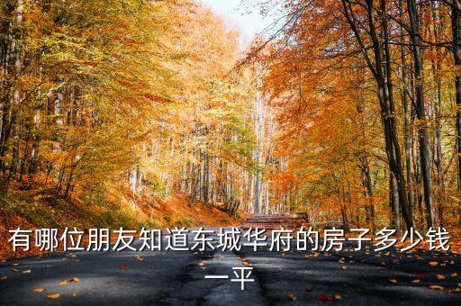有哪位朋友知道东城华府的房子多少钱一平