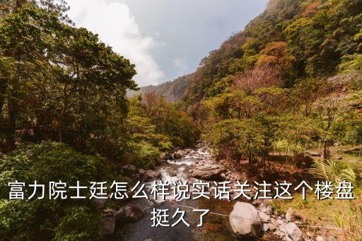 富力院士廷怎么样说实话关注这个楼盘挺久了