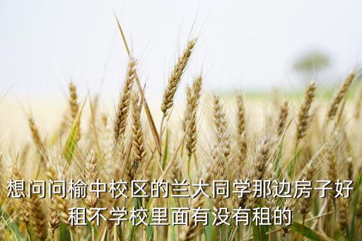 想问问榆中校区的兰大同学那边房子好租不学校里面有没有租的