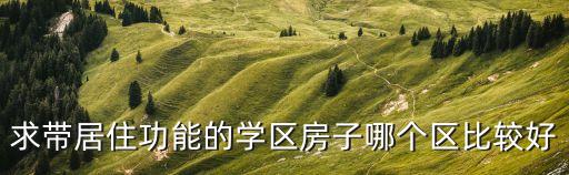求带居住功能的学区房子哪个区比较好