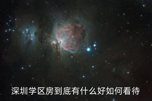 深圳学区房到底有什么好如何看待