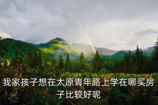 我家孩子想在太原青年路上学在哪买房子比较好呢