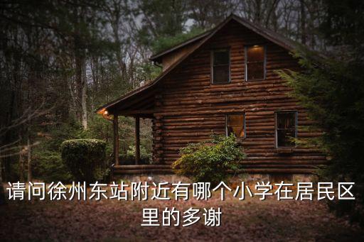 请问徐州东站附近有哪个小学在居民区里的多谢