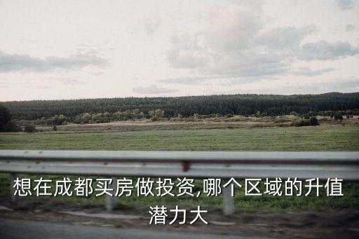 想在成都买房做投资,哪个区域的升值潜力大