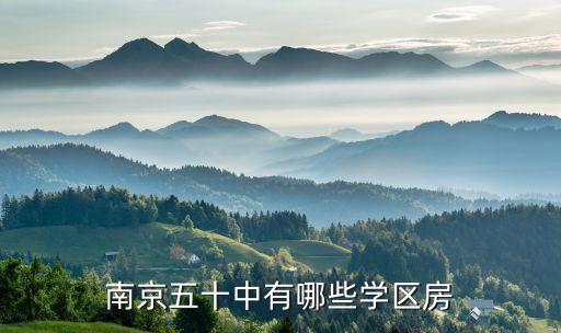 南京五十中有哪些学区房