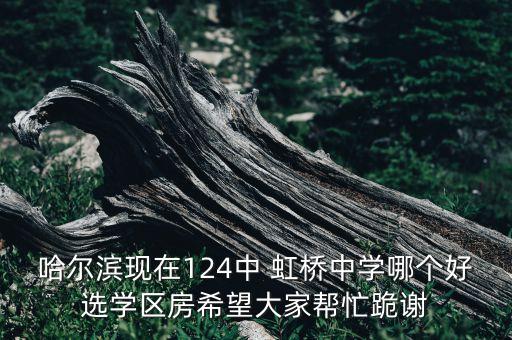 哈尔滨现在124中 虹桥中学哪个好选学区房希望大家帮忙跪谢