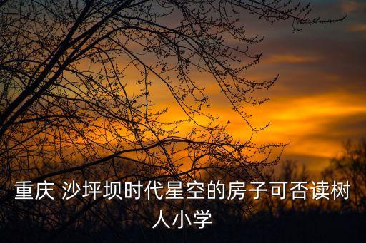 重庆 沙坪坝时代星空的房子可否读树人小学