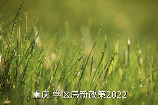  重庆 学区房新政策2022
