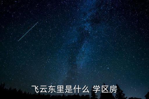 飞云东里是什么 学区房