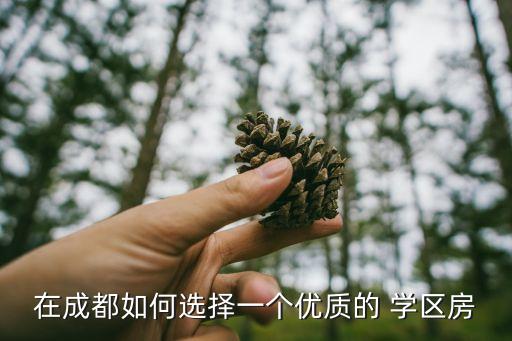 在成都如何选择一个优质的 学区房