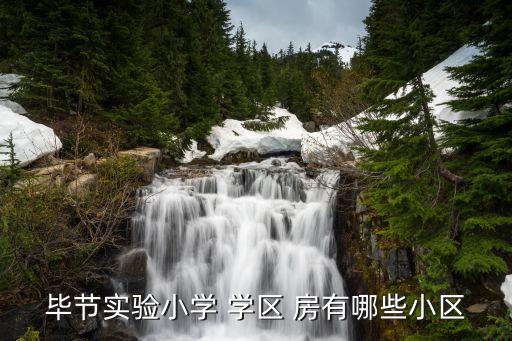 毕节实验小学 学区 房有哪些小区