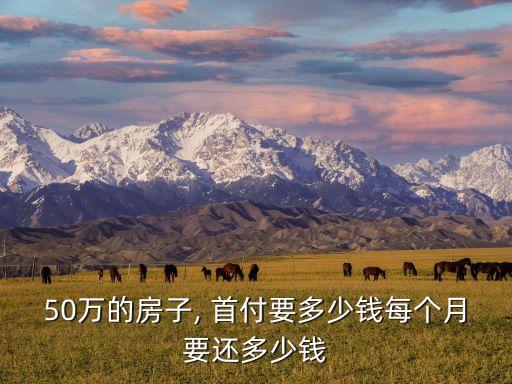 50万的房子, 首付要多少钱每个月要还多少钱