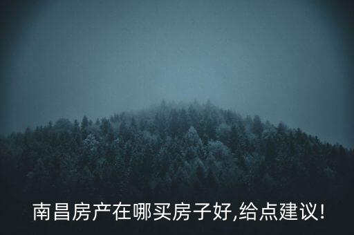  南昌房产在哪买房子好,给点建议!